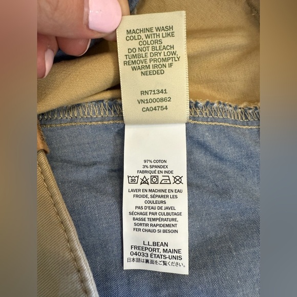 NWT L.L. Bean Women’s Khaki Favorite Fit Pants - Size 14 - Picture 9 of 9